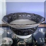P88. Mulberry Transferware bowl by W. Adams & Sons. ”Athens.” 5”h x 13”w - $85 